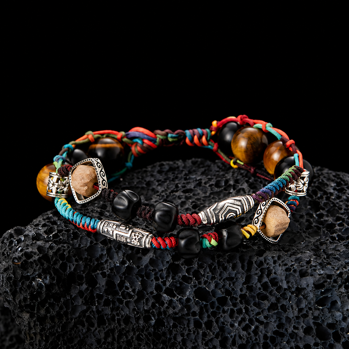 Braided rope bracelet, wealth protection bracelet, versatile jewelry