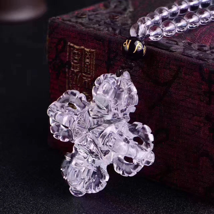 Dorje Vajra Clear Quartz Protection Pendant Necklace