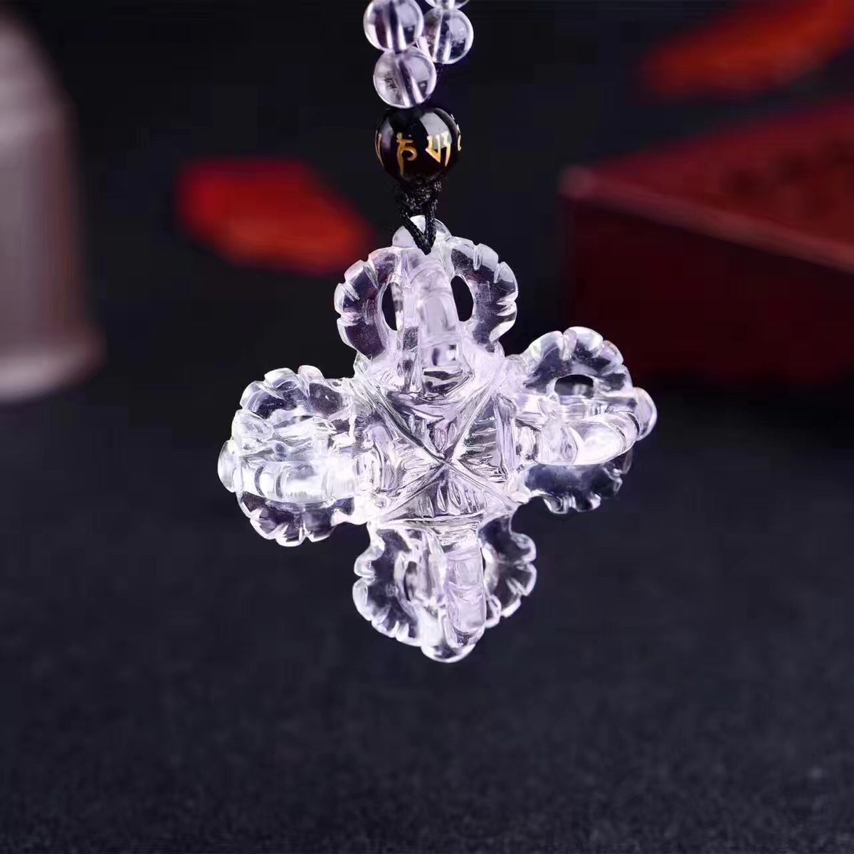 Dorje Vajra Clear Quartz Protection Pendant Necklace