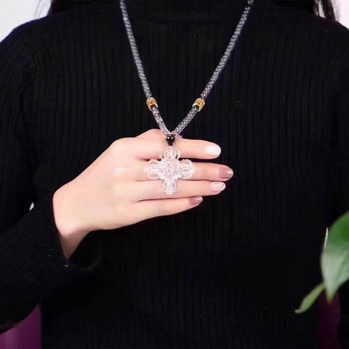 Dorje Vajra Clear Quartz Protection Pendant Necklace